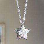 Handmade grunge y2k star swirl fully stainless steel chain necklace💫🌀 Photo 0