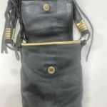 Steve Madden Leather Black Fringe Small Crossbody Bag Boho Western Goth Y2K Rock Photo 6