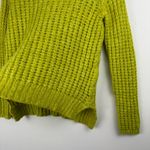 Anthropologie Field Flower Chunky Knit Wool Blend Sweater Sz Medium Yellow Green Photo 9