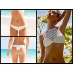 Free People ๐MIKOH๐ Macrame Woven Bikini Set ~ Bone XL NWT Photo 6