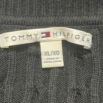 Tommy Hilfiger  black v-neck cable knot long sleeve sweater top shirt woman’s XL Photo 5