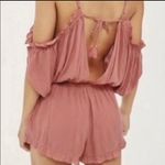 Topshop Dusty Pink Ruffle Romper Photo 1