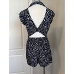 Polka Dot Romper Open Back Sleeveless Casual‎ Jumpsuit Size L Black Size L Photo 3