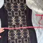 Maggy London  Bodycon Black and Tan Lace Midi Dress Photo 5