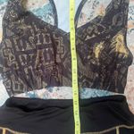 Harry Potter High Waisted Workout Leggings w Sports Bra Women Small Black Gold Photo 4