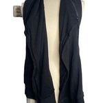 ALLSAINTS Fera Sleeveless Sweater Black Zipper Vest Alt Goth Wrap Small Modal Photo 0