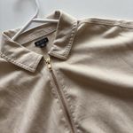 J.Crew Cinched zip-up dress in drapey cotton Womens XS Beige Tan CA555 Photo 10