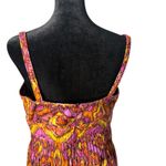 Boston Proper ‎ Ethnic Print Tiered Swing Dress Size 10 BOHO Retro Colorful Photo 4