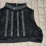 Studded top and bottom see through outfit Black Size 2X Photo 0
