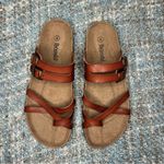 Björndal Bjorndal Sami Casual Faux Cork Footbed Comfort Slip On Sandals in Cognac Photo 7
