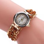 2023 Fashion Women Watches Knitting Rope Chain Winding Analog Quartz Wrist Watch Gold Photo 1