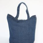 Funny White on Blue Denim Pet Lover Open Top Unlined Tote Bag NEW Photo 2
