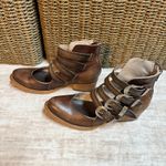 Free Bird Women’s 9 Leather Scarlett Cognac Multi Strappy Mary Jane Booties Set Brown Photo 1