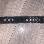 Mountain West Rhinestone Black Leather Belt Womens Studded Western Photo 3