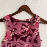 Equipment Womens Shirt Tank Pink Purple Hawaiian Tropical Floral Silk Size Small Photo 2
