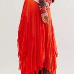 Free People NWT Clover midi skirt in Orange Size Small Photo 4