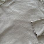 Maeve Anthropologie Faux Leather-Inset Pullover Stone Color size M Photo 3