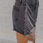 Savanna Jane NEW rhinestone fringe black shorts Sz M Size M Photo 2