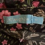 J. McLaughlin Annabelle Black Pink Floral Midi Shirt Dress 3/4 Sleeve Small Photo 8