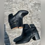 Louise et Cie  Zalia Ankle Boot Heel Zip Women's Black‎ Boot 9 Leather Short Photo 5