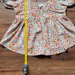 Entro Women’s Floral Puff Sleeve Boho Empire Waist Blouse Size Medium NWT Photo 5