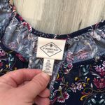 st. john's bay St. John’s Bay Tunic/Dress with Belt, XL, Navy Base, Floral Pattern Photo 3