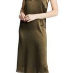 ANINE BING NWT Silk Gemma Slip Dress Olive Green Size XS Photo 0