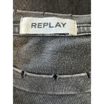 REPLAY Womens Short Sleeve Dress XS Tie Dye Cotton‎ Gray Distressed Photo 5