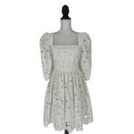 Cara Cara Hart Eyelet Dress Cotton Square Neck Mini Dress Brodererie White Size 4 Photo 2