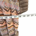 The Limited  Sweater Vest Womens S Tan Pink Fair Isle Open Front Belted Cardigan Photo 5