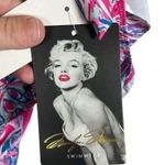 Marilyn Monroe NWT Ruffle Botanical One Piece Swim Suit in Pink/Blue Size 1X Photo 6