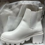 NEW White Chunky Platform Rubber Ankle Boots Size 7 Photo 4