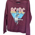 Hybrid Apparel AC/DC  crewneck‎ maroon burgundy Photo 0