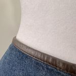 Old Navy Vintage ‘01 Dark Denim Zip-Up Mini Skirt w/ Faux Leather Trim Photo 9