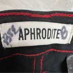 Aphrodite  size 1 Black Cargo Pants Red Stitching grommets gothic Photo 2