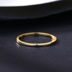 Sterling Silver SIZE 6 18kt Gold Plated 925  Solid Band Photo 4