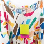 Tabitha Brown Womens Linen Dress‎ Size M Puff Sleeve Tiered Maximalist Summer Size M Photo 4