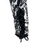 Bar III Heat Wave Push Up Black White Lace Up One Piece Swimsuit Medium Photo 2