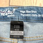 NEW Mossimo Plus Size 18 Denim Jean Short Shorts High Rise Cuffed Stretch NWT Blue Photo 2
