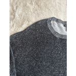 Eileen Fisher  Size M Tencel‎ Box Sweater Ballet Neck Black/White Texture Marled Photo 4