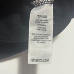 Black Cropped Off Shoulder Top Short Sleeve White Stripe Detail Women's XS Photo 1