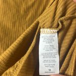 Ambiance Mustard Ribbed Long Sleeve Bodysuit Yellow Size M Photo 4