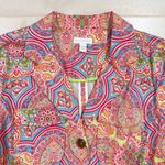 Charter Club  Women's Red Colorful "Ceylon " Paisley Print Blazer Jacket Size L Photo 6