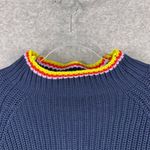 Style & Co  Women's 2XL Blue Knit Pullover Sweater Rainbow Trim Photo 1