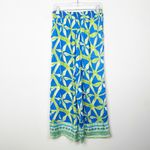 Haute Hippie  | Bright Blue and Green Wide Leg Floral Print Sz. Small Photo 4