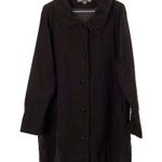 Flax  Brown Button Up Lightweight Lagenlook Jacket Women's Large Photo 0