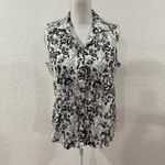 Charter Club Tailored Fit Floral Print Sleeveless Blouse Size 10 Classic Casual Photo 1