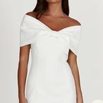 Meshki  Gwyneth Off-Shoulder Bow Dress Mini White Photo 1