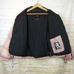 Pull & Bear  Puffer Jacket Womens L Pink Black Padded Insulated Zip Gorpcore Photo 14