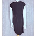 Calvin Klein  body con style midi dress business casual black dress button detail Photo 9